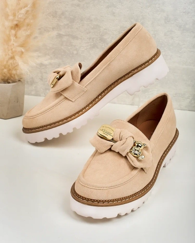 Royalfashion Women's moccasins with bow Ezizer