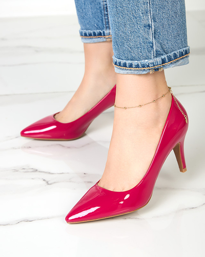 Fuchsia lacquered pumps on a stiletto Brucie - Footwear