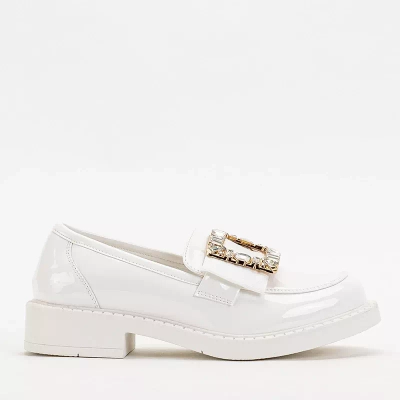 OUTLET White women's shoes with Iolara crystals - Footwear