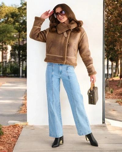 Royalfashion Women's biker jacket