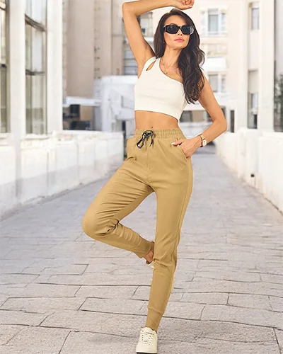 Royalfashion Sieviešu taisnas auduma bikses