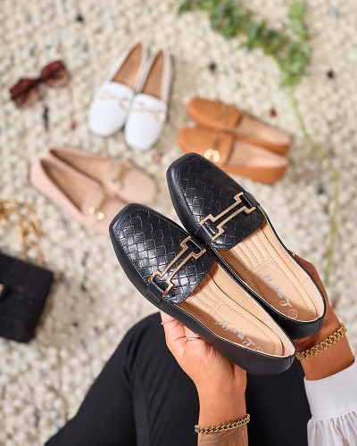 Royalfashion Melni sieviešu mokasīni Bulerol