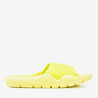 Неоново-желтые тапочки с сеткой Sensie - Обувь