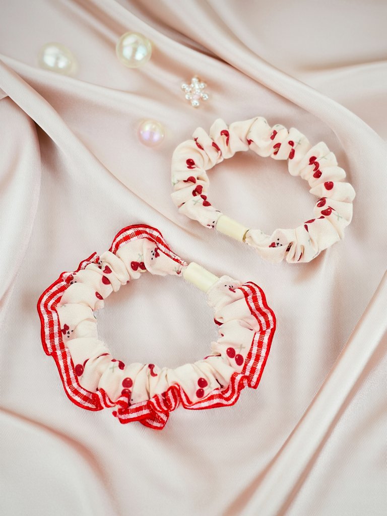 Royalfashion Set of 2 hair ties with print Duettia