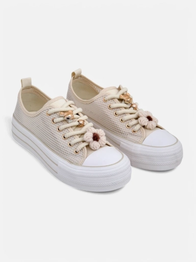 Royalfashion Women's perforated sneakers with embellishments Osdo