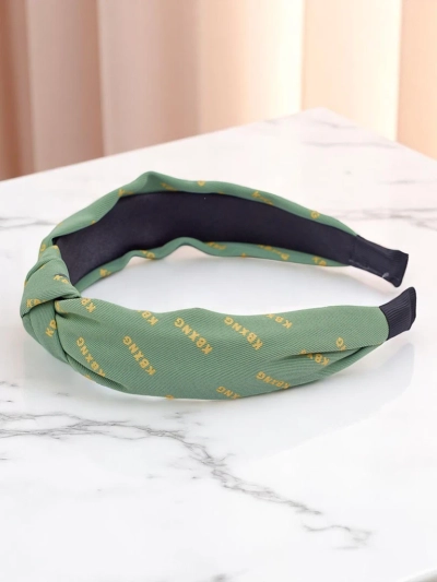 Royalfashion matu stīpiņa ar pītu rakstu Grafity Boom