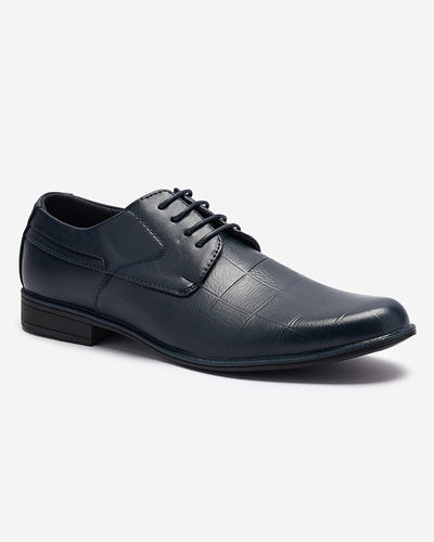 Navy blue elegant men's Elfobs half shoes- Footwear