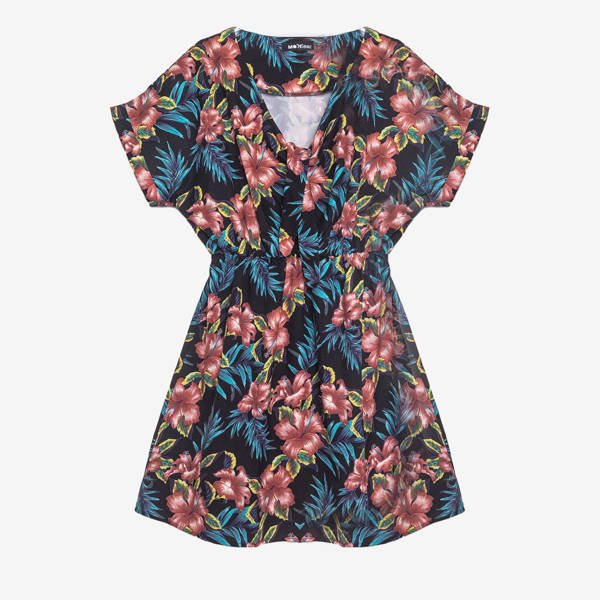 Black floral dress PLUS SIZE - Clothing 1