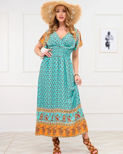 Blue summer maxi dress - Clothing