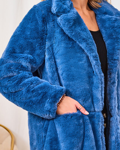 Royalfashion Sieviešu mēteļi zilā krāsā