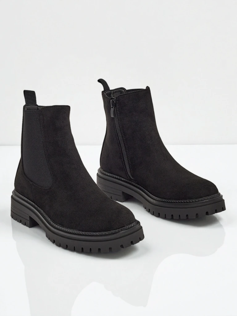 Women's Chelsea-style ankle boots made of eco-suede Yorves