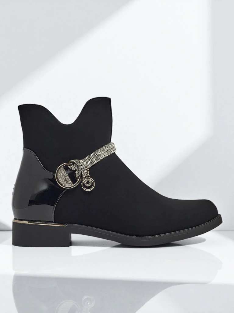 Marvella Ankle Boots made of Matte and Patent Eco-Leather