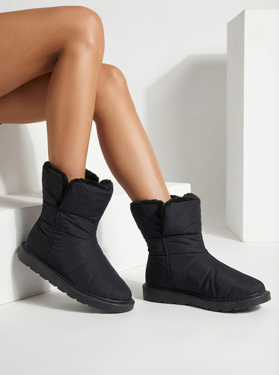 Luna Elegante Winter Ankle Boots in Black