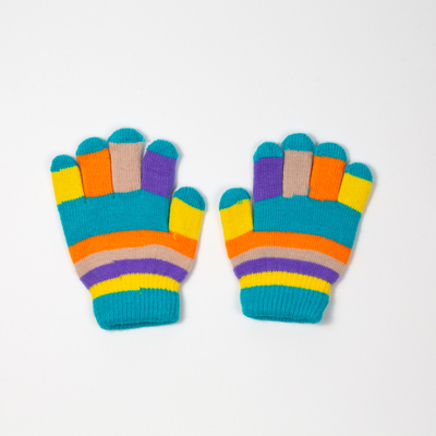 Girls' blue gloves with glitter and snowflake - Accessories