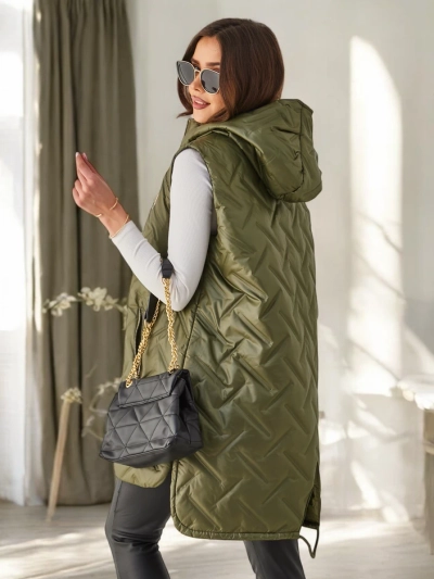 Royalfashion Long quilted women's vest
