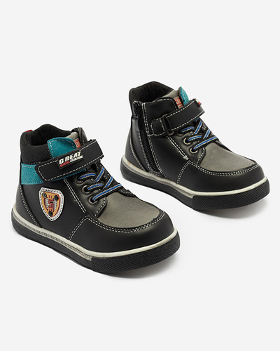 Black boys' boots Wiasio- Footwear