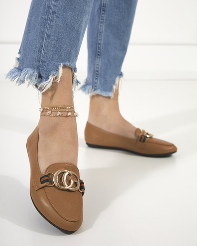 Women's moccasins with camel toe decorations Meneris - Footwear