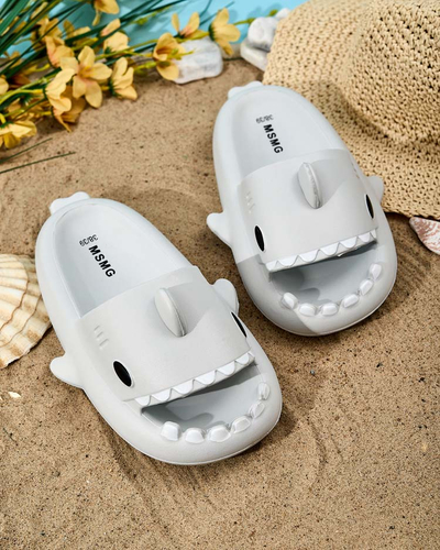 Royalfashion Women's rubber shark flip-flops