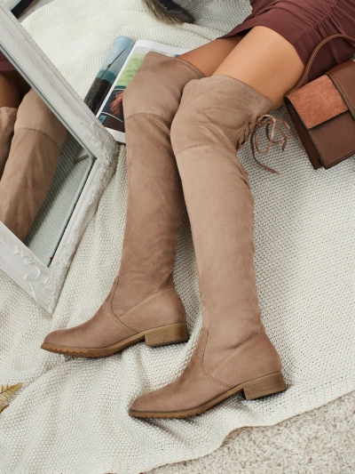 Women's over-the-knee eco-suede boots Denvoria