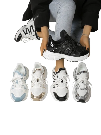 Royalfashion Women's sporty sneakers on a thicker sole Loness