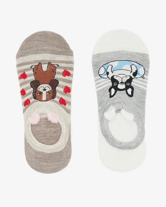 Красочные женские носки с анималистичным принтом 2 шт./уп. - Нижнее белье