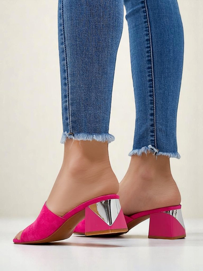 Royalfashion sieviešu šlepes ar dekoratīviem papēžiem Vollatie