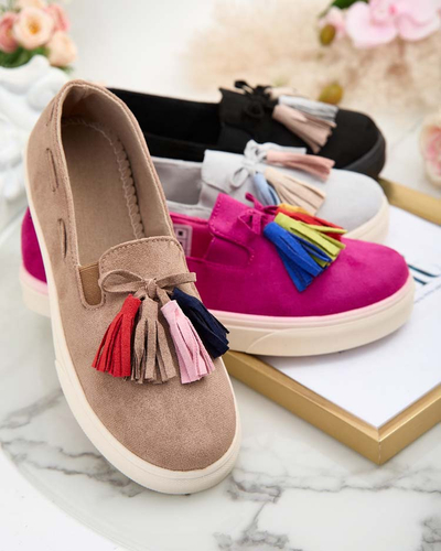 Royalfashion Women's moccasins with tassels Bererto