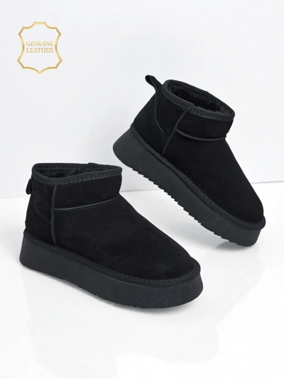 Kratke ženske čizme a'la snijeg od prirodne kože Elunara