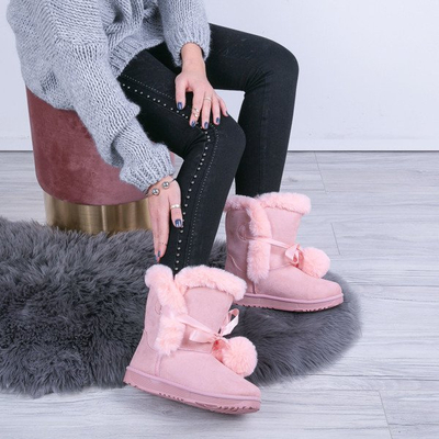 Pink Bobo snow boots with pompoms - Footwear