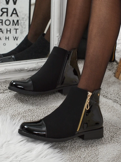 Luna Black Elegant Ankle Boots for Autumn