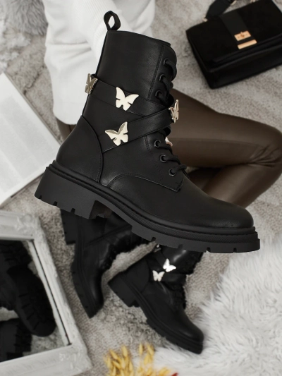 Women's Motill Worker Boots with Embellishments