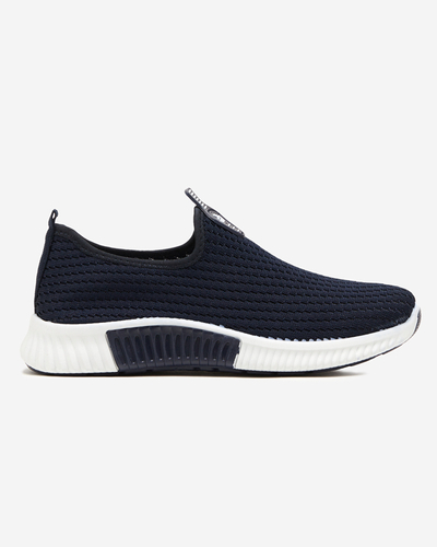 Navy blue women's slip-on sports shoes Banila - Footwear