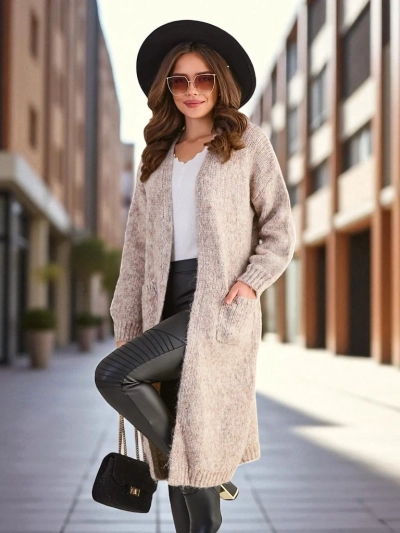 Royalfashion Women's knitted poncho-style sweater