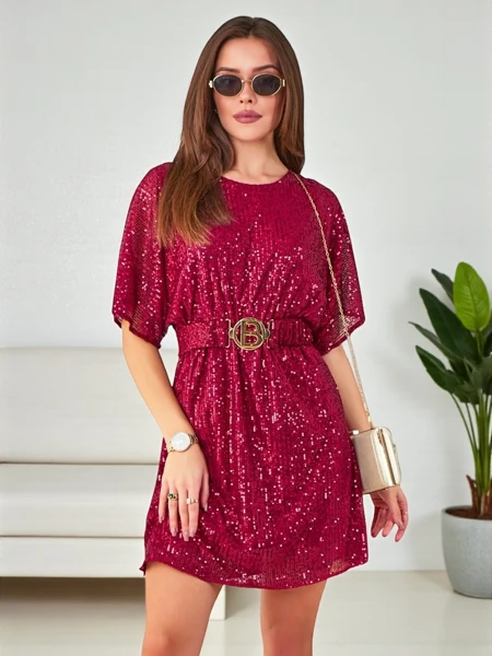 Royalfashion Sieviešu kleita ar spīdumiem