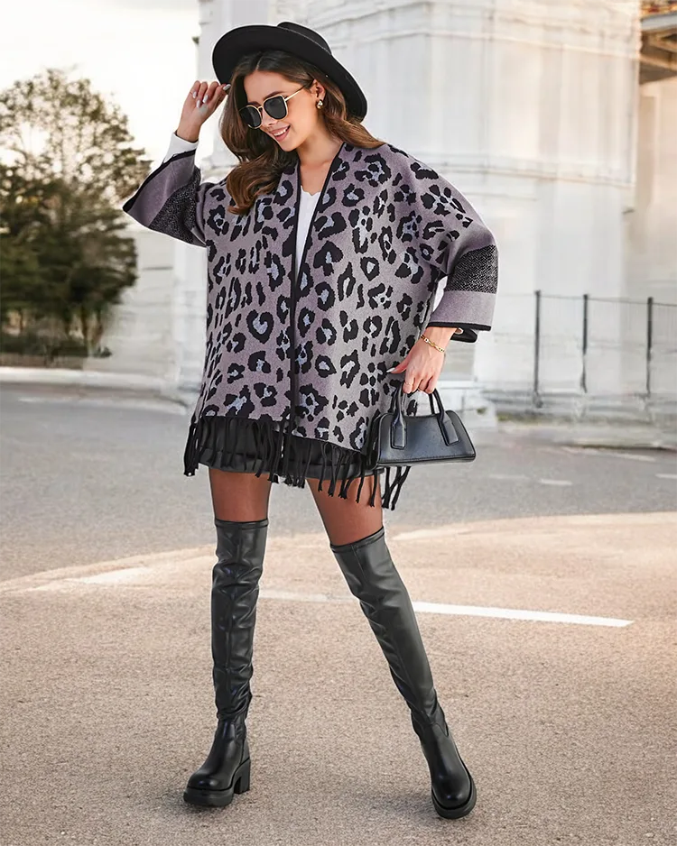 Женский пончо от Royalfashion с принтом