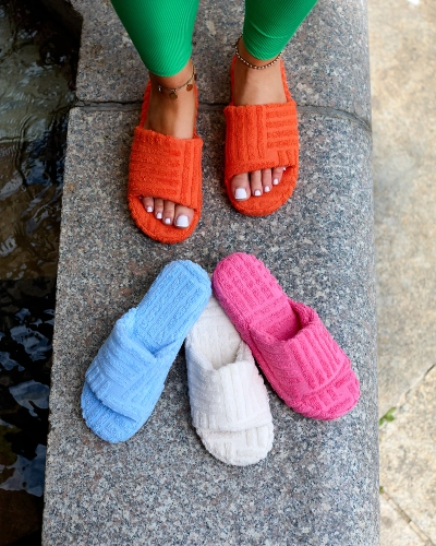 Royalfashion Bēšas krāsas sieviešu auduma čības Tylles