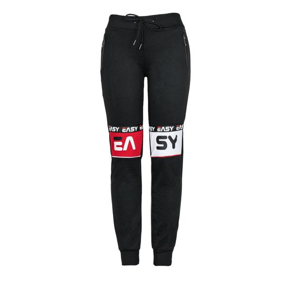 Black women's sweatpants with inscriptions - Pants 1