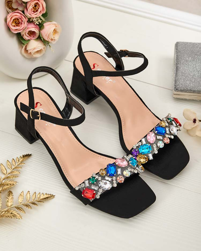 Royalfashion Women's Sandals on a post with crystals Osdar