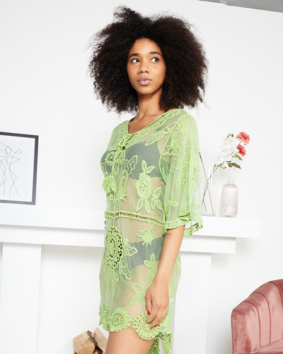 Light green lace summer pareo dress - Clothing