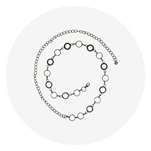 Ladies 'Black Metal Belt - Accessories