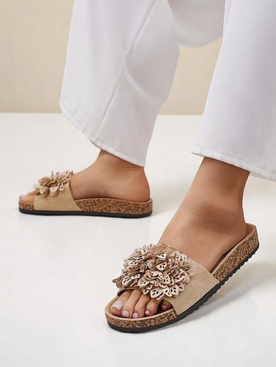 Royalfashion sieviešu sandales ar ziediem Occes