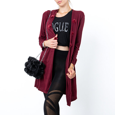 Maroon Women's Sweater - Clothing