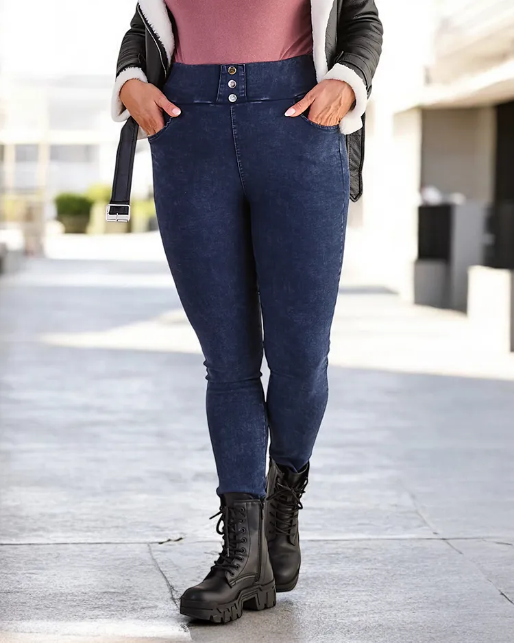 Женские трикотажные брюки Royalfashion большого размера из хлопка