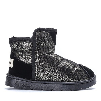 Зимние ботинки черного и золотого цвета Midori - Обувь