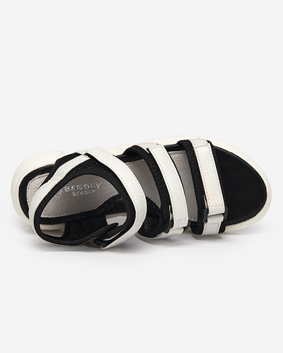 Meiteņu sandales aizdarāmas ar Velcro baltos Mumin-Shoes