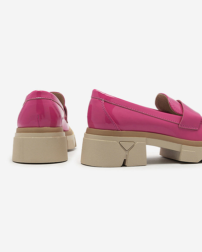 Royalfashion Lacquered fuchsia moccasins for women Gelopa