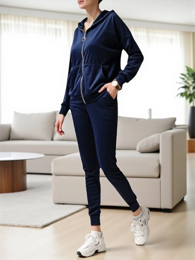 Royalfashion Женский комплект велюрового стиля