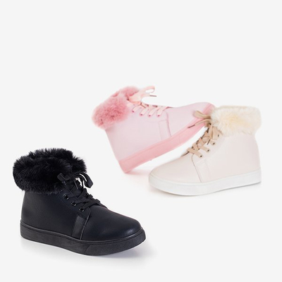 Pink women's insulated sneakers Haifa - Footwear