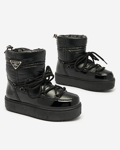 Royalfashion Детские ботинки-слипы a'la snow boots in black Etyvon