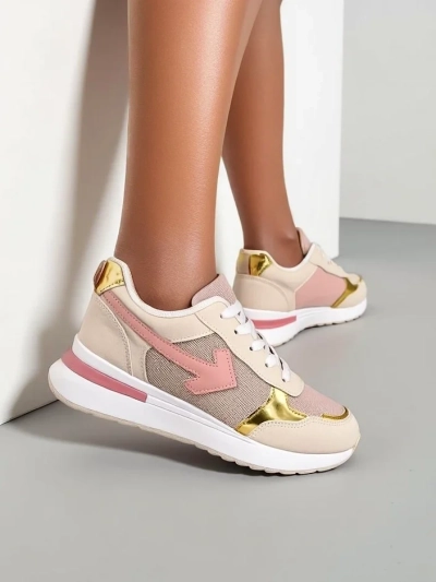 Royalfashion Women's sporty sneakers with glitter Berilane